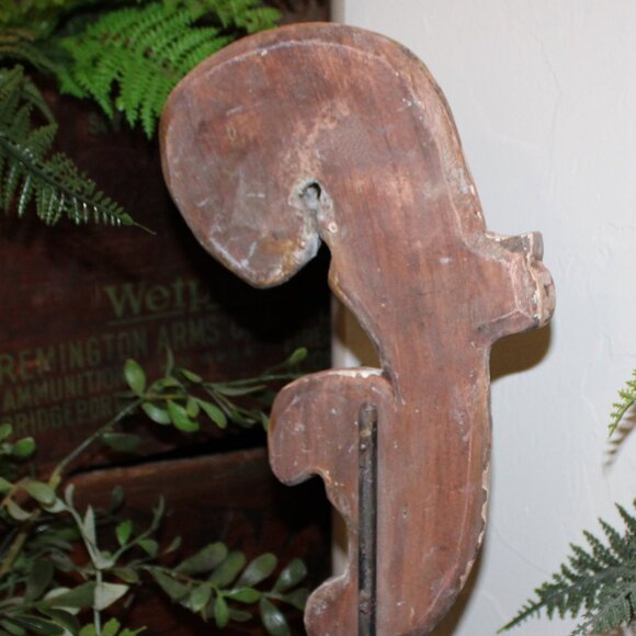 Chippy VTG 16" Rustic Wood & Iron Architectural Salvage Relic Statuary Finial - Picture 8 of 11
